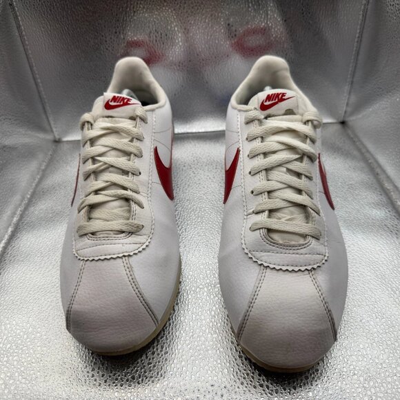 Size 12 Nike Classic Cortez Leather Forrest Gump White‎ Mens Sneakers 749571-154